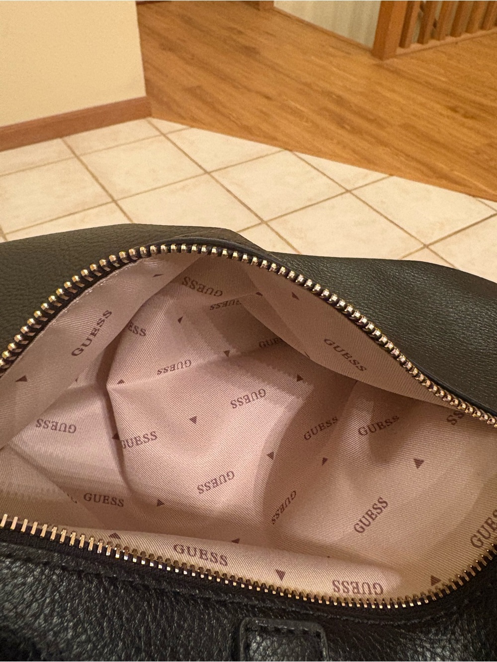 NWT GUESS Brooke Hobo Shoulder Bag Black Gold Hardware Luxury Classic Charm - Picture 8 of 11